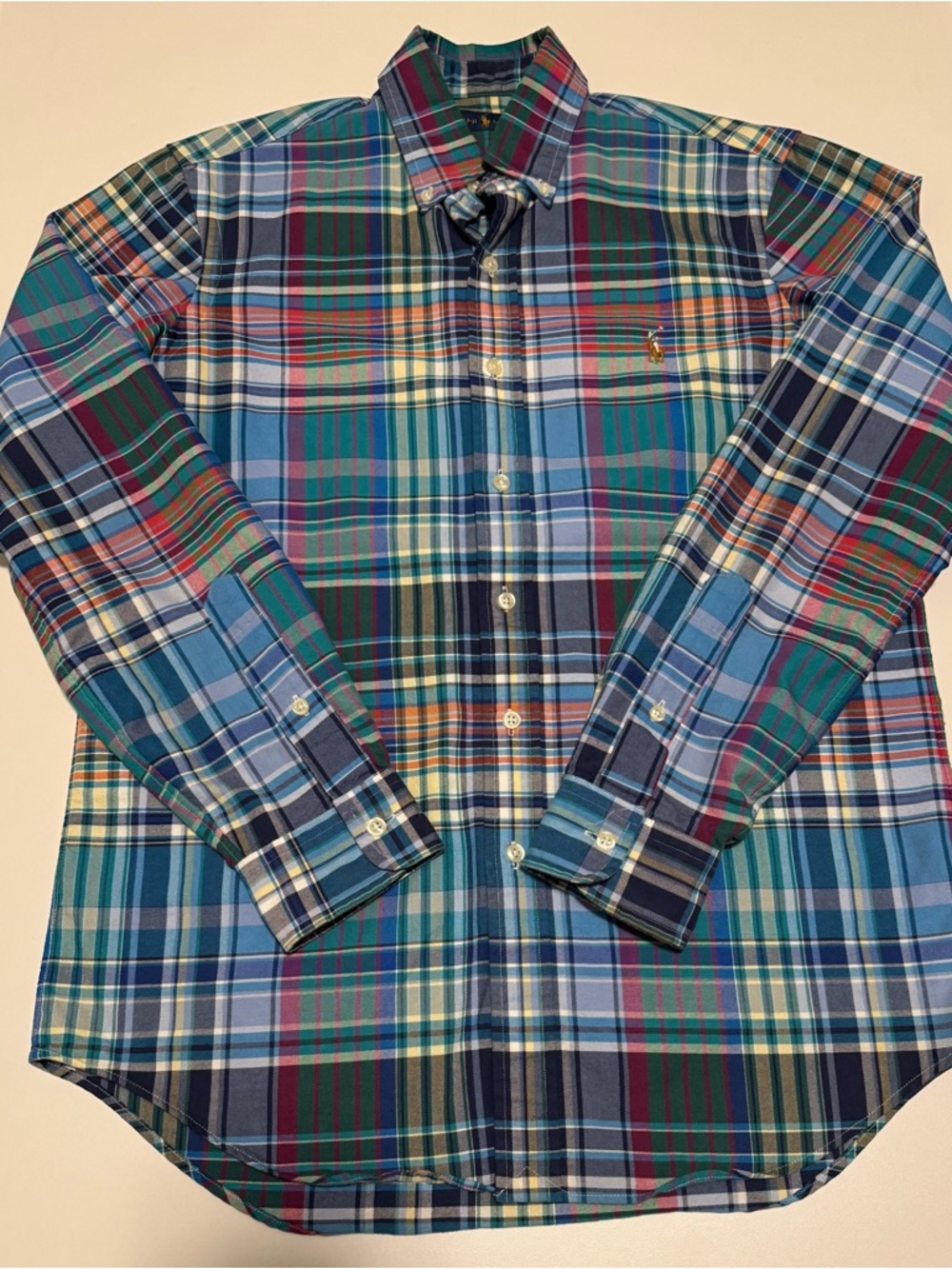 Ralph Lauren Multicolor Plaid Button-Down Shirt - Blue, Green, Red
